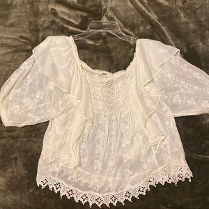 Free People Embroidered Lace top